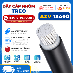 Cáp Nhôm AXV 1x400mm² – AL/XLPE/PVC – 0.6kV – TCVN 6447